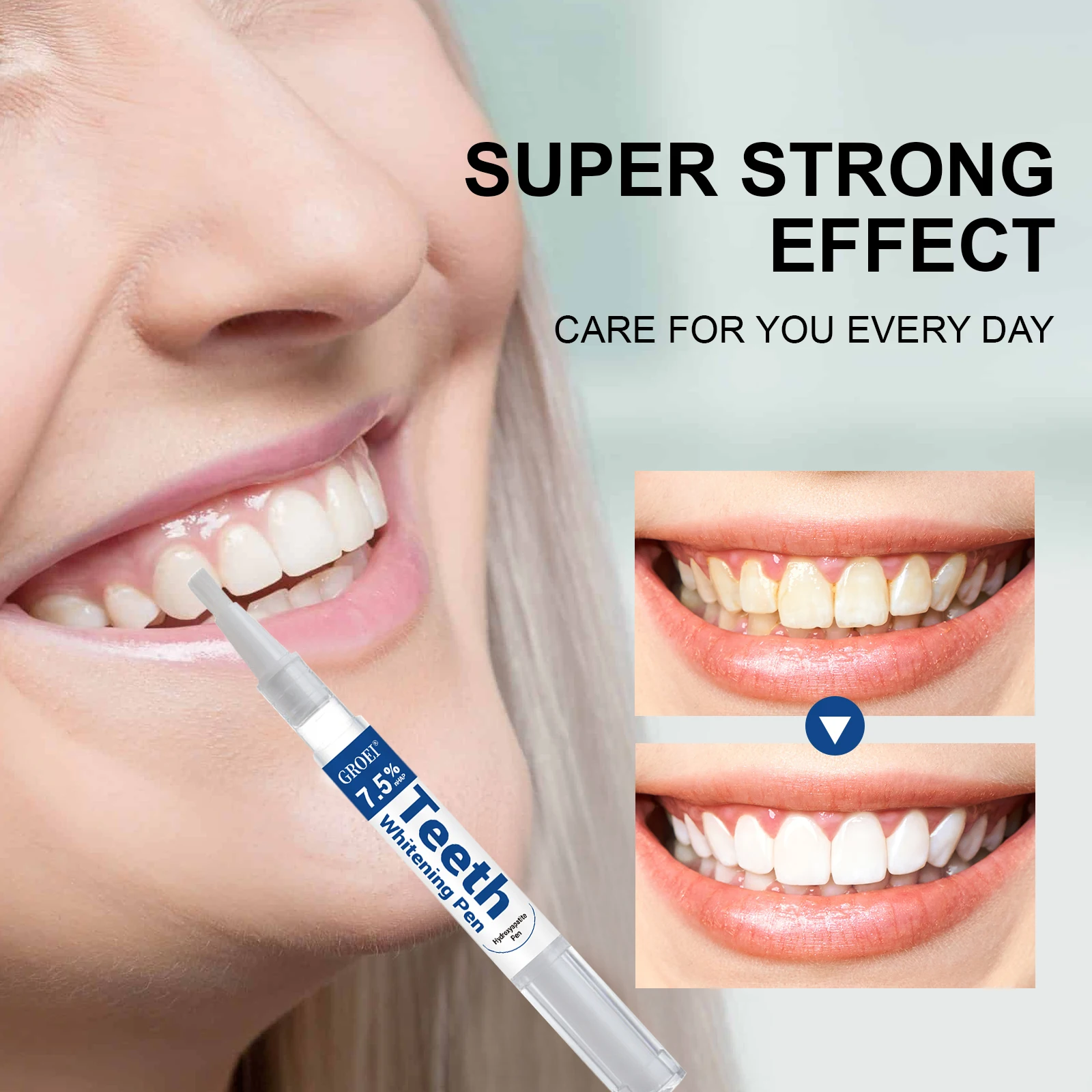 Pluma blanqueadora de dientes  - Teeth Whitening Q&M reseña y precio