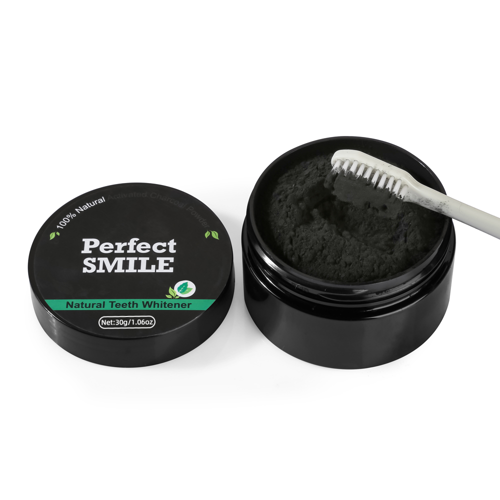 Polvo para blanquear los dient - Teeth Whitening Charcoal reseña y precio