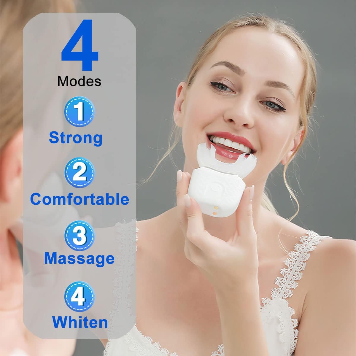 Cepillo de dientes eléctrico e - Teeth Whitening Blue Light reseña y precio