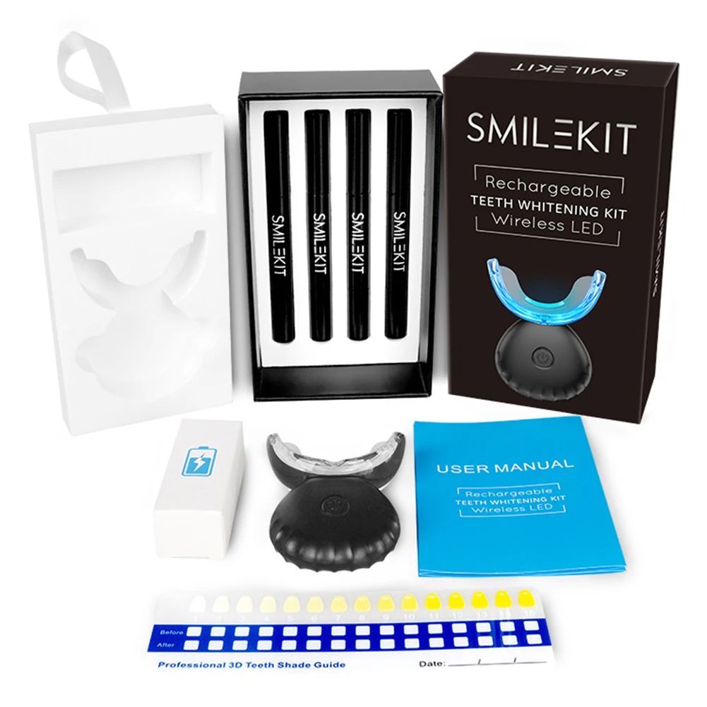 Kit de blanqueamiento Dental M - Teeth Whitening Blue Light reseña y precio